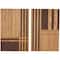 24" Brown Wooden Geometric Handmade Two-Toned Wall Décor Set